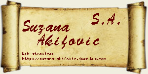Suzana Akifović vizit kartica